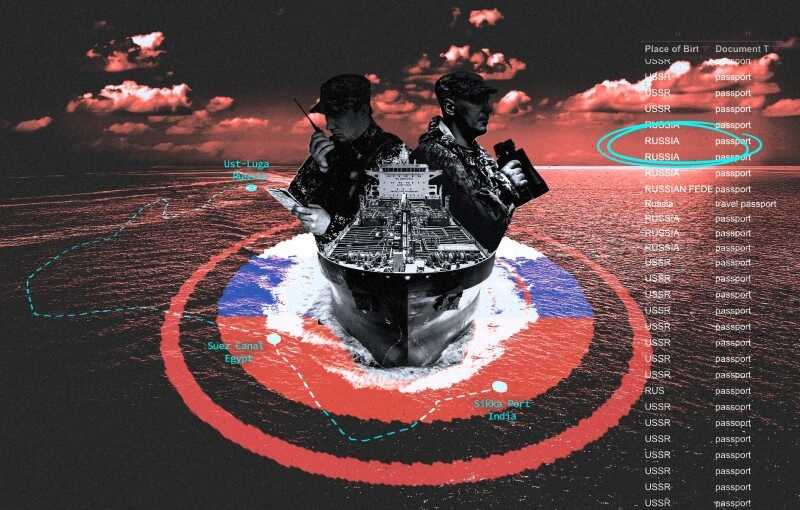 Shadow fleet tankers carrying Russian oil staffed with covert surveillance personnel